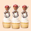 Custom Baseball Player Seated on a Giant Ball Face Cutout – Cupcake Topper Custom Baseball Player Seated on a Giant Ball Face Cutout shown on a cupcake topper mockup