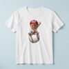 Custom Baseball Player Seated on a Giant Ball Face Cutout – T-shirt Custom Baseball Player Seated on a Giant Ball Face Cutout shown on a T-shirt mockup