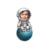 Custom Astronaut Seated on a Small Planet Face Cutout – Original Custom Astronaut Seated on a Small Planet Face Cutout design preview