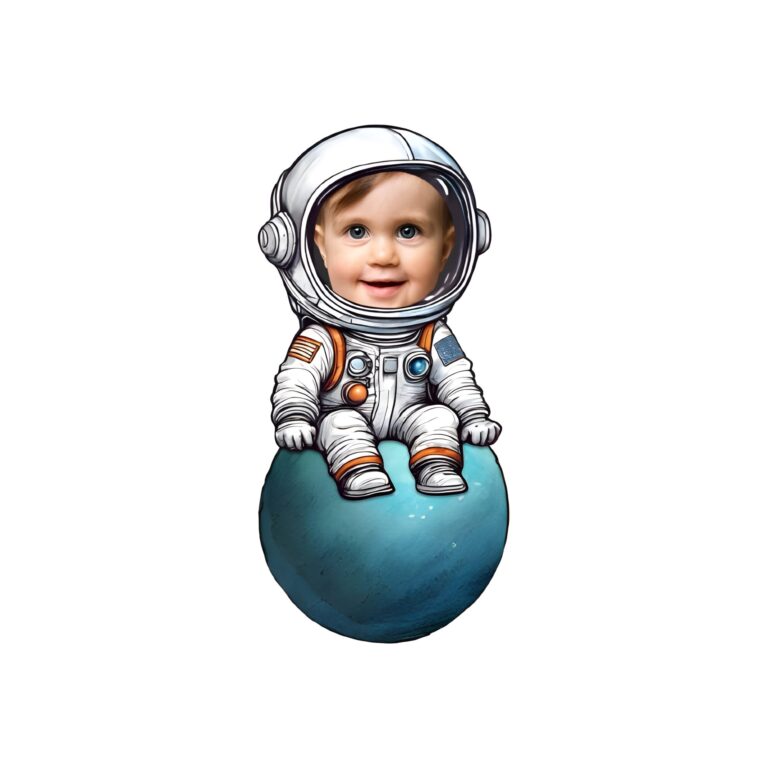 Custom Astronaut Seated on a Small Planet Face Cutout – Original Custom Astronaut Seated on a Small Planet Face Cutout design preview