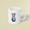 Custom Astronaut Seated on a Small Planet Face Cutout – Mug Custom Astronaut Seated on a Small Planet Face Cutout shown on a mug mockup