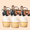 Custom Child Riding a Rusty Animated Tow Truck Face Cutout – Cupcake Topper Custom Child Riding a Rusty Animated Tow Truck Face Cutout shown on a cupcake topper mockup