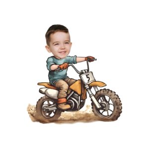 Custom Dirt-Bike Rider Face Cutout – Original Custom Dirt-Bike Rider Face Cutout design preview