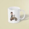 Custom Dirt-Bike Rider Face Cutout – Mug Custom Dirt-Bike Rider Face Cutout shown on a mug mockup