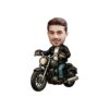 Custom Rider on a Classic Black Motorcycle Face Cutout – Original Custom Rider on a Classic Black Motorcycle Face Cutout design preview