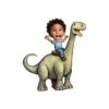 Custom Child Riding a Pale Green Long-Neck Face Cutout – Original Custom Child Riding a Pale Green Long-Neck Face Cutout design preview