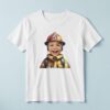 Custom Firefighter Portrait Face Cutout – T-shirt Custom Firefighter Portrait Face Cutout shown on a T-shirt mockup