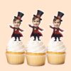 Custom Circus Ringmaster or Magician Face Cutout – Cupcake Topper Custom Circus Ringmaster or Magician Face Cutout shown on a cupcake topper mockup
