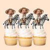 Custom Zebra Safari Explorer Tan Safari Hat Face Cutout – Cupcake Topper Custom Zebra Safari Explorer Tan Safari Hat Face Cutout shown on a cupcake topper mockup