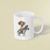 Custom Zebra Safari Explorer Tan Safari Hat Face Cutout – Mug Custom Zebra Safari Explorer Tan Safari Hat Face Cutout shown on a mug mockup