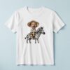 Custom Zebra Safari Explorer Tan Safari Hat Face Cutout – T-shirt Custom Zebra Safari Explorer Tan Safari Hat Face Cutout shown on a T-shirt mockup