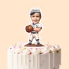 Custom Number 1 Baseball Player with Glove Face Cutout – Cake Topper Custom Number 1 Baseball Player with Glove Face Cutout shown on a cake topper mockup