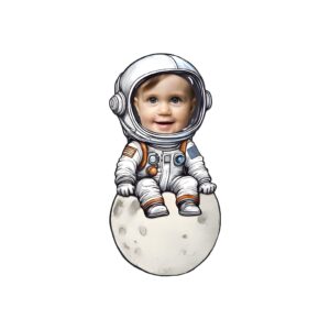 Custom Astronaut Seated on the Moon Face Cutout – Original Custom Astronaut Seated on the Moon Face Cutout design preview