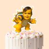 Custom Spiked Turtle-Monster Costume Face Cutout – Cake Topper Custom Spiked Turtle-Monster Costume Face Cutout shown on a cake topper mockup