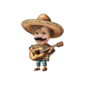 Custom Mariachi-Style Large Tan Sombrero Face Cutout – Original Custom Mariachi-Style Large Tan Sombrero Face Cutout design preview