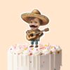 Custom Mariachi-Style Large Tan Sombrero Face Cutout – Cake Topper Custom Mariachi-Style Large Tan Sombrero Face Cutout shown on a cake topper mockup