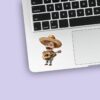 Custom Mariachi-Style Large Tan Sombrero Face Cutout – Sticker Custom Mariachi-Style Large Tan Sombrero Face Cutout shown on a sticker mockup