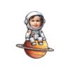 Custom Astronaut Seated on Saturn Face Cutout – Original Custom Astronaut Seated on Saturn Face Cutout design preview