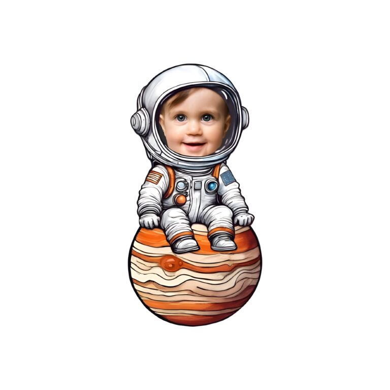 Custom Astronaut Seated on Jupiter Face Cutout – Original Custom Astronaut Seated on Jupiter Face Cutout design preview