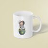 Custom Astronaut Seated on Earth Face Cutout – Mug Custom Astronaut Seated on Earth Face Cutout shown on a mug mockup