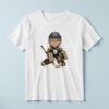 Custom Number 9 Ice Hockey Goalie Face Cutout – T-shirt Custom Number 9 Ice Hockey Goalie Face Cutout shown on a T-shirt mockup