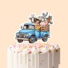 Custom Child Driving a Blue Farm Truck Face Cutout – Cake Topper Custom Child Driving a Blue Farm Truck Face Cutout shown on a cake topper mockup