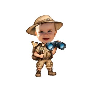 Custom Binoculars Safari Explorer Neck Scarf Face Cutout – Original Custom Binoculars Safari Explorer Neck Scarf Face Cutout design preview