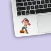 Custom Pirate Guarding Treasure Face Cutout – Sticker Custom Pirate Guarding Treasure Face Cutout shown on a sticker mockup