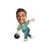 Custom Bowler Preparing to Roll Face Cutout – Original Custom Bowler Preparing to Roll Face Cutout design preview