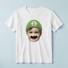 Custom Green Game-Hero Cap Face Cutout – T-shirt Custom Green Game-Hero Cap Face Cutout shown on a T-shirt mockup