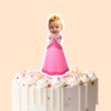 Custom Pink Fantasy Princess Face Cutout – Cake Topper Custom Pink Fantasy Princess Face Cutout shown on a cake topper mockup