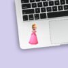 Custom Pink Fantasy Princess Face Cutout – Sticker Custom Pink Fantasy Princess Face Cutout shown on a sticker mockup