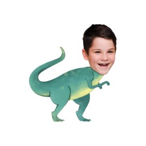 Custom Green Dinosaur Body Face Cutout – Original Custom Green Dinosaur Body Face Cutout design preview