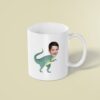 Custom Green Dinosaur Body Face Cutout – Mug Custom Green Dinosaur Body Face Cutout shown on a mug mockup