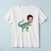 Custom Green Dinosaur Body Face Cutout – T-shirt Custom Green Dinosaur Body Face Cutout shown on a T-shirt mockup