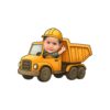 Custom Dump-Truck Driver Waving Face Cutout – Original Custom Dump-Truck Driver Waving Face Cutout design preview