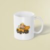 Custom Dump-Truck Driver Waving Face Cutout – Mug Custom Dump-Truck Driver Waving Face Cutout shown on a mug mockup