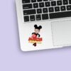 Custom Black Mouse-Costume Birthday Cutout Face Cutout – Sticker Custom Black Mouse-Costume Birthday Cutout Face Cutout shown on a sticker mockup