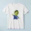 Custom Green Three-Eyed Space-Alien Costume Face Cutout – T-shirt Custom Green Three-Eyed Space-Alien Costume Face Cutout shown on a T-shirt mockup