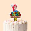 Custom Red Game-Hero Birthday Cutout Face Cutout – Cake Topper Custom Red Game-Hero Birthday Cutout Face Cutout shown on a cake topper mockup