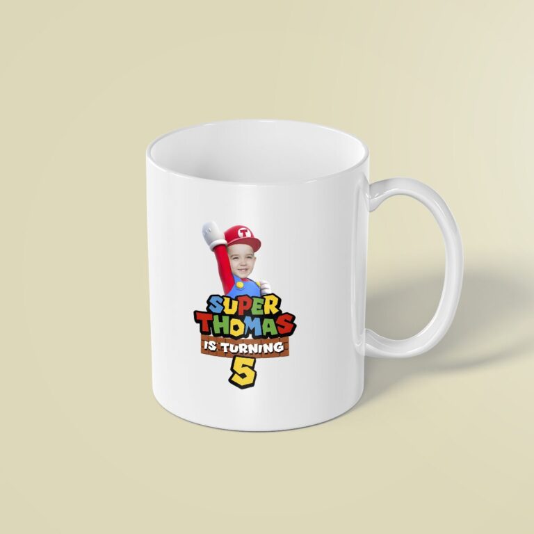 Custom Red Game-Hero Birthday Cutout Face Cutout – Mug Custom Red Game-Hero Birthday Cutout Face Cutout shown on a mug mockup