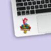Custom Red Game-Hero Birthday Cutout Face Cutout – Sticker Custom Red Game-Hero Birthday Cutout Face Cutout shown on a sticker mockup