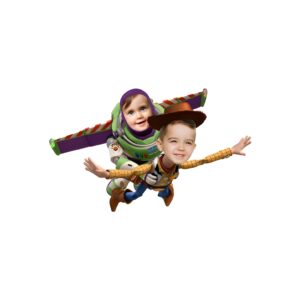 Custom Flying Cowboy and Space-Ranger Duo Face Cutout – Original Custom Flying Cowboy and Space-Ranger Duo Face Cutout design preview