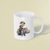 Custom Hippopotamus Safari Striped Shirt Face Cutout – Mug Custom Hippopotamus Safari Striped Shirt Face Cutout shown on a mug mockup