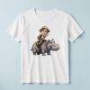 Custom Hippopotamus Safari Striped Shirt Face Cutout – T-shirt Custom Hippopotamus Safari Striped Shirt Face Cutout shown on a T-shirt mockup