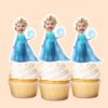 Custom Ice Princess Creating a Snow Glow Face Cutout – Cupcake Topper Custom Ice Princess Creating a Snow Glow Face Cutout shown on a cupcake topper mockup
