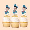 Custom Donald Duck Sailor Costume Face Cutout – Cupcake Topper Custom Donald Duck Sailor Costume Face Cutout shown on a cupcake topper mockup