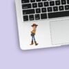 Custom Cowboy Sheriff Standing Confidently Face Cutout – Sticker Custom Cowboy Sheriff Standing Confidently Face Cutout shown on a sticker mockup