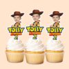 Custom Cowboy Sheriff Birthday Cutout Face Cutout – Cupcake Topper Custom Cowboy Sheriff Birthday Cutout Face Cutout shown on a cupcake topper mockup