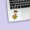Custom Cowboy Sheriff Birthday Cutout Face Cutout – Sticker Custom Cowboy Sheriff Birthday Cutout Face Cutout shown on a sticker mockup